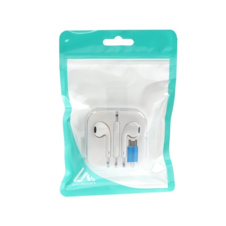 Luazon VBT 1.13 headphones, inserts, microphone, Type-C connector, white-5