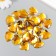 Decor for creativity plastic "Rhinestones heart. Bright yellow" set of 30 pcs 2.5x2.5 cm