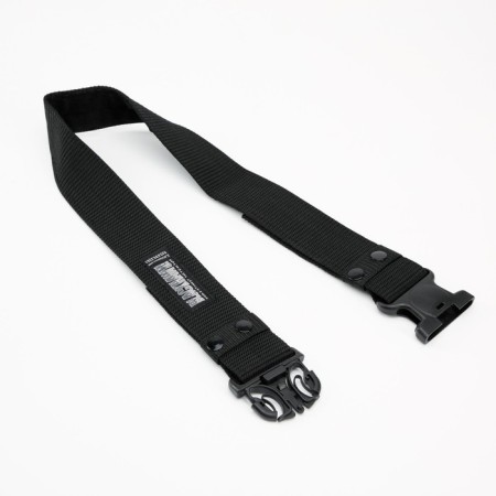 Tactical belt, 125 cm, width 5.3 cm, plastic buckle, black-5