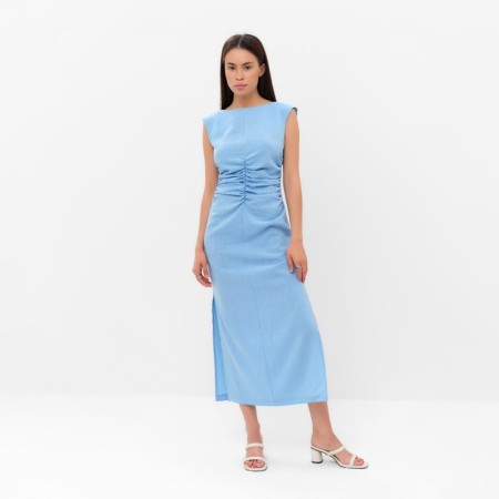 Women's dress with draping Mist Summer Time, Blue, R.46-5