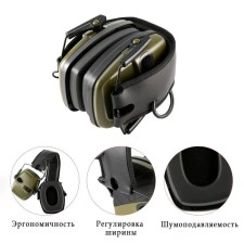Tactical headphones for shooting with active noise reduction