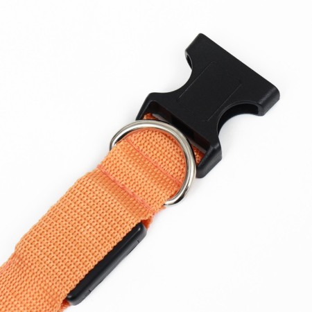 Collar with backlight double strip size S, Osh 35-43 x 2.5 cm, 3 glow modes Orange-9