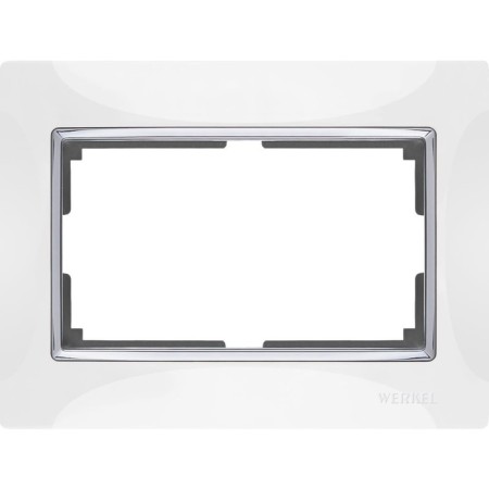 Frame for a double outlet WL03-FRAME-01-DBL-WHITE, white color
