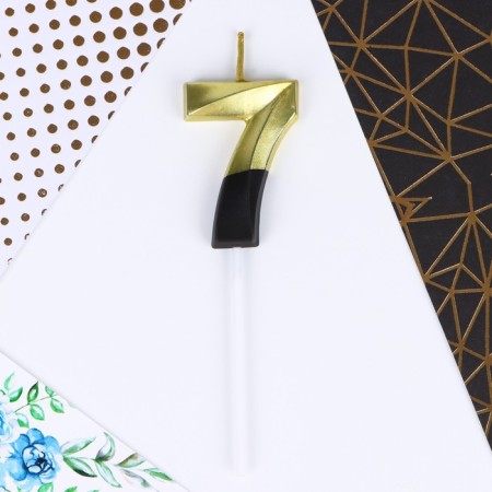 Candle for the cake, number "7", 12 x 3.5 cm.-2