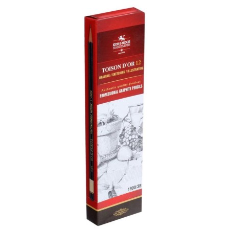 Pencil Professional Chernographic 2.5 mm, KOH-I-NOOR 1900 3B, L = 175 mm-2