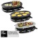 Elektogril KitFort KT-1651, Raklettsa, 1500 W, 8 pans, 7x7 cm, black