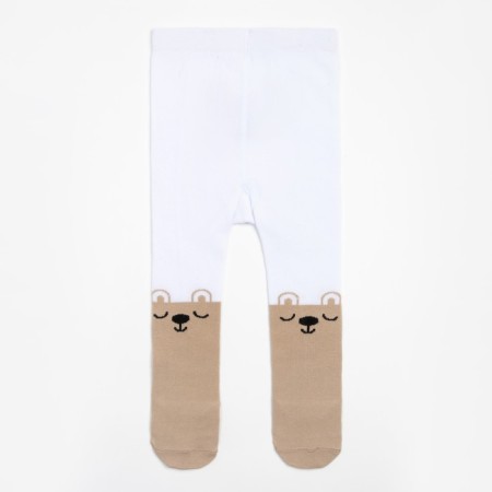 Pantyhose crumb I am "Bear", white/beige, height 86-92 cm-1