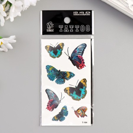 Tattoo on the body color "butterflies" 10.5x6 cm-2