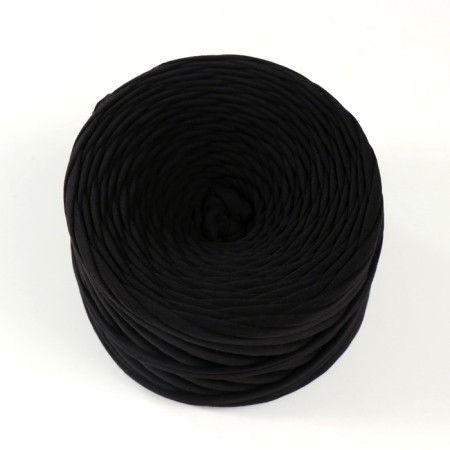 Knitted yarn, width 7-9 mm, 100m/295 gr ± 10% (47 - black)-1
