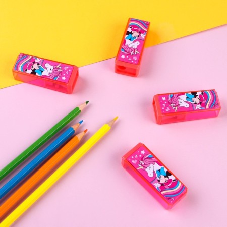 Plastic rectangular sharpener, Minnie Mouse-8