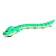 The animal "alligator", light effects, works from batteries, 11 details, green color