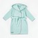 Халат детский с капюшоном Amarobaby Waffle, рост 110-116 см, цвет мятный