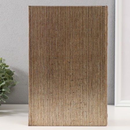 Safe-book wood to the leatherette "flower" embossing, under metal 30x20x6.8 cm-5