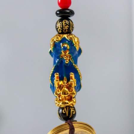 Suspension with Monet "Dragon" Blue 12x1.5 cm-1