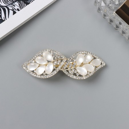Hair hair clip "Mandy" petals, 7 cm, gold