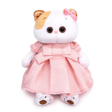 Soft toy "Lee in a pink dress with lurex", 24 cm
