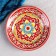 Plant of Rishtan ceramics "Patterns", flat, 22 cm