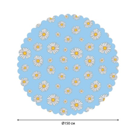 The tablecloth “Field chamomile”, round, Saten, d = 150 cm