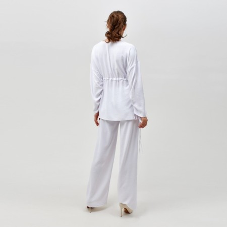 Women's costume (tunic, trousers) minku: casual collection color white, size 42-2