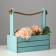 Wooden Kashpo 25.5 × 15 × 30 cm "Provence", pen Kanat, gray-blue