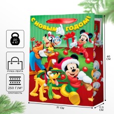 New Year. Gift package, 31x40x11.5 cm, packaging, Mickey Mouse