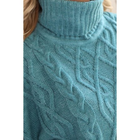 Female jumper, size 52, turquoise color-1