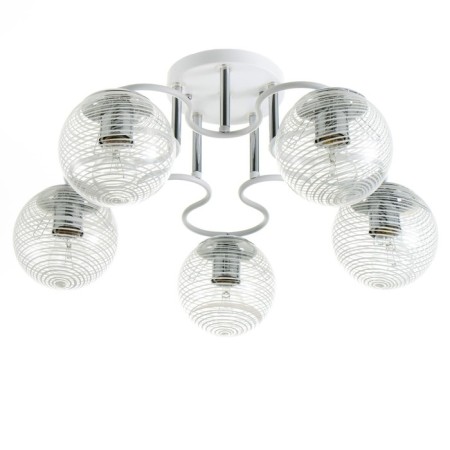 Svetogor chandelier "System" 5x60W E27 white/chrome 53x53x23cm