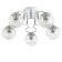 Svetogor chandelier "System" 5x60W E27 white/chrome 53x53x23cm