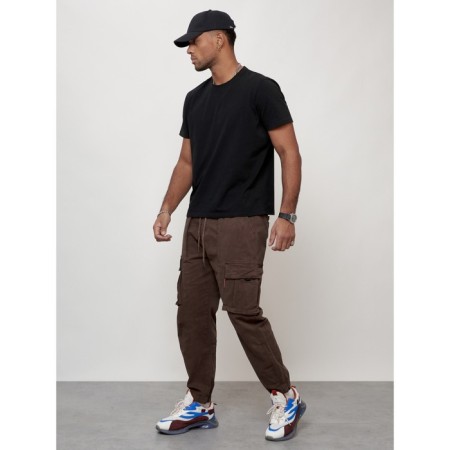 Cargo jeans men, size 44, brown color-9