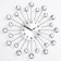 Watching clock, series: openwork, "rays", smooth move, d-35 cm, dial 13 cm