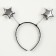 Carnival rim "stars", silver color