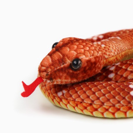 Soft toy "Snake", 19 cm/80 cm, brown color-7