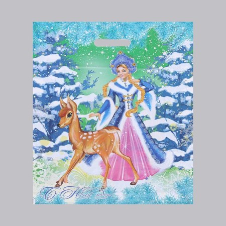 Santa Claus and Snow Maiden package, polyethylene with a cut pen, 41 x 51 cm, 80 μm-1