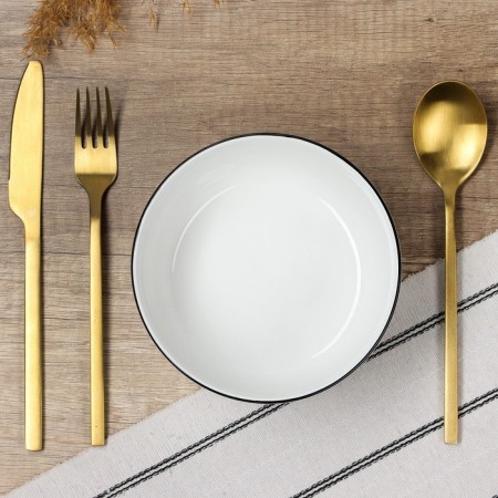 Deep plate of ceramic "with love", 14.5 x 6.4 cm, 600 ml, white color-2