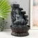 The desktop fountain from the network, Lakshmi backlighting in gray under the waterfall 20x20x30 cm