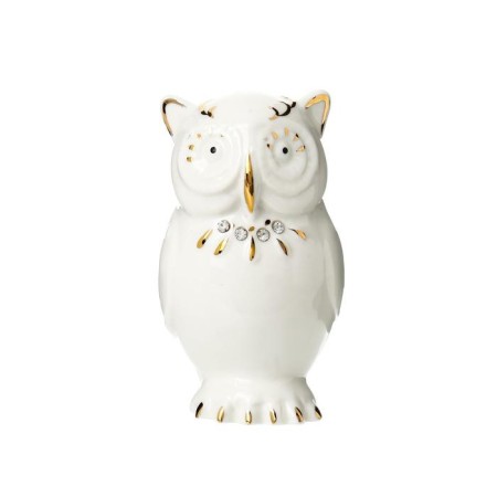 Souvenir Ceramics "Sunny Owl" White with rhinestones 9.3x5x5.4 cm-4