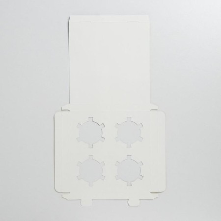 Capcake box, confectionery packaging, 4 cells “With Love”, 16 x 16 x 11.5 cm-4