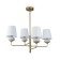 Suspended lamp Freya FR2029PL-04BS Ceramics, 640x680x680 mm, E14, 4x40W, brass color