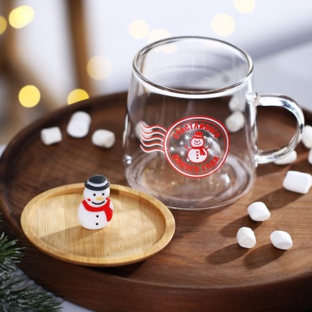 Glass mug with a "happy New Year" lid, 350 ml-5