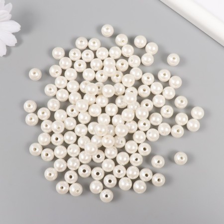 Set of beads "pearls" d 10 mm, 250 gr, white