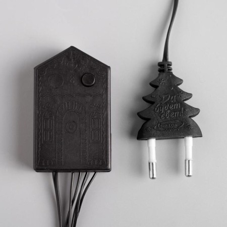 Garland “thread” 10 m, IP20, dark thread, 100 LED, white glow, 8 modes, 220 V-3