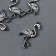 Decor for the work of acrylic bilateral "flamingos skeleton" shine 5.2x2.8x0.3 cm