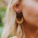 Vacanda earrings in square, beige-brown color