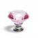 Cappio “diamond” pen pen, pink, glass, d = 30 mm, 8 pcs.