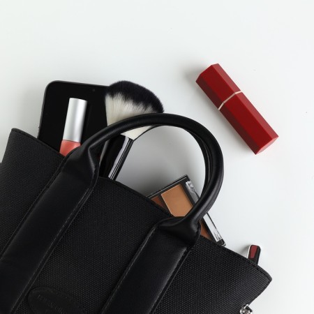 Bag Female Tout with zipper, black color-9