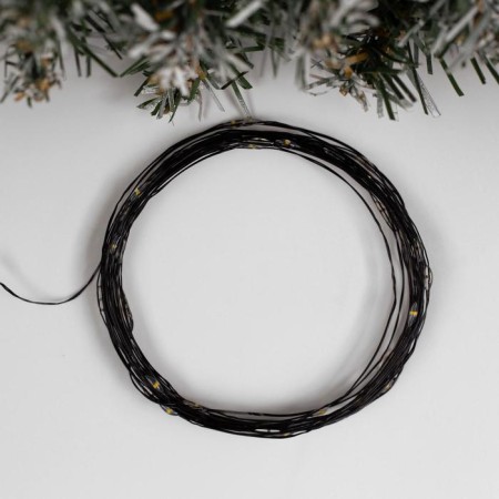 Garland "thread" 5 m dew, ip20, black thread, 50 LED, warm white glow, USB-1