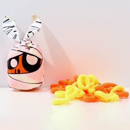 Hair gum for Halloween "Cute Mummy", 80 pcs., D = 2.5 cm.-1