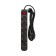 Extension cord Standard 5 nests, 3m, 3x1.0mm², c/h, with a switch, 2 USB, black rexant