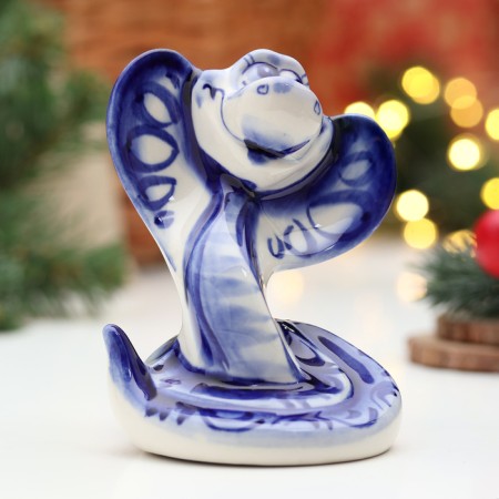 Souvenir "Snake of Klava", Gzhel, 11 cm-1