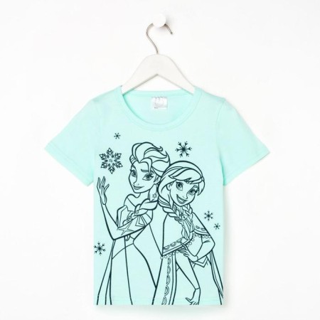 Disney T-shirt "Cold heart", height 122-128 (34), turquoise-5